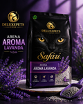 Pack Arena para Gatos Safari Aroma Lavanda — 6 Unidades de 4KG (24KG Total) | Máxima Absorción y Control de Olores
