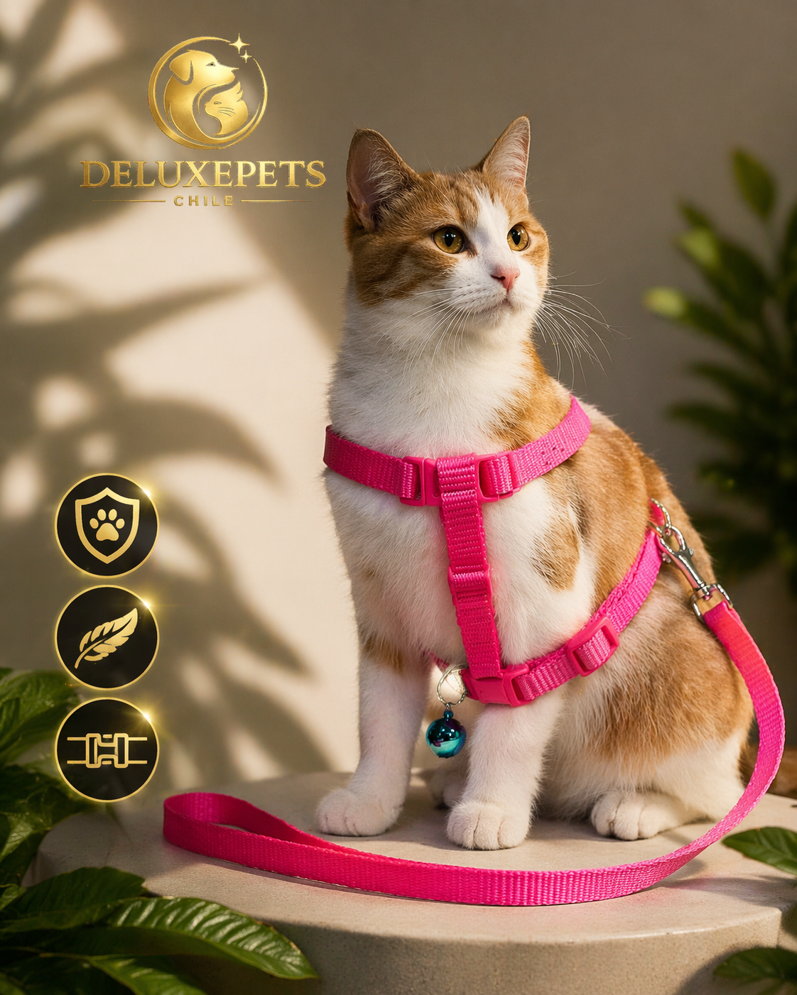 Arnés para Gato DeluxePets — Seguro, Cómodo y Ajustable