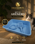 Kit de Arenero para Gato DeluxePets — Todo en Uno, Práctico y Limpio